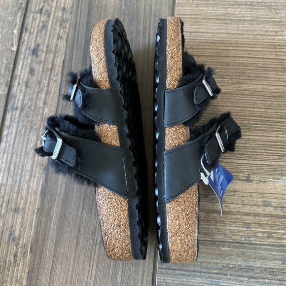 Birkenstock Mayari Shearling Natural Leather Oiled sandals size 7 - Picture 12 of 12